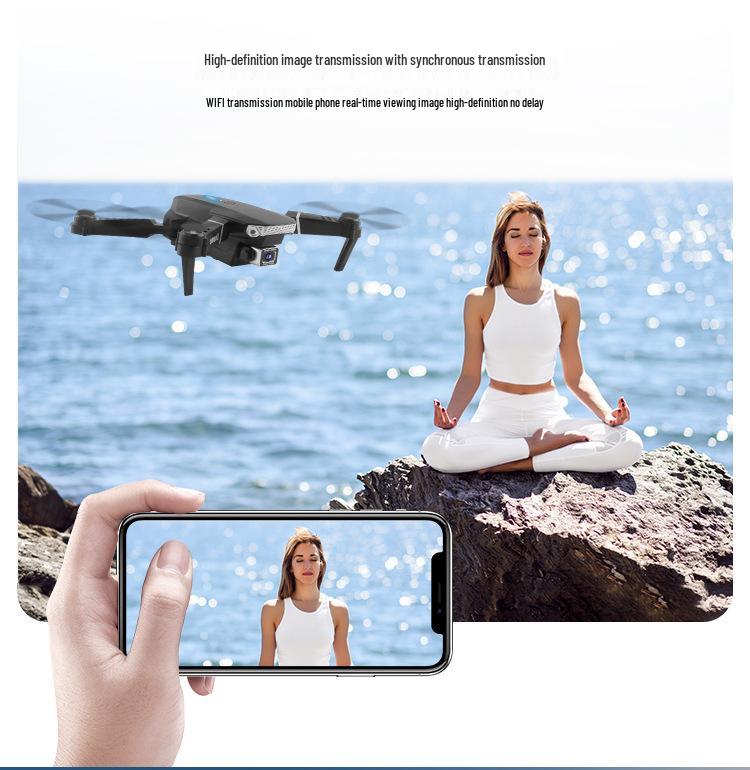 E88 4K Dual Camera Drone for Kids: Aerial Photography Remote Control Quadcopter Toy