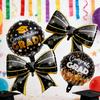Bow Graduation Season Decoration Balloon Stripe Bow Balloon for Graduation Season Indoor and Outdoor Decoration Photography Prop