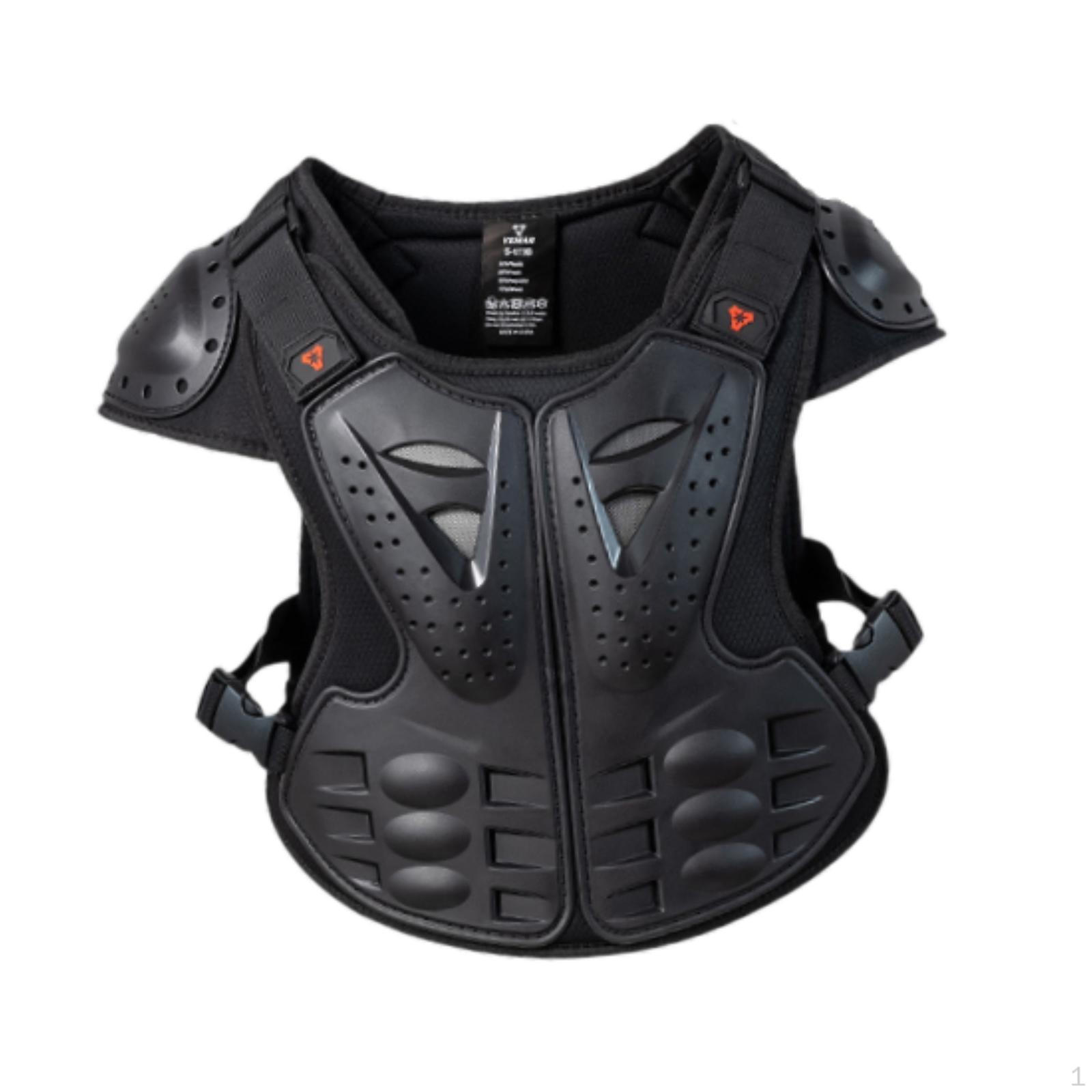 

Дихаючий жилет із захистом плечей для спини, грудей, катання на ковзанах та їзди на велосипеді чорний