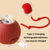Cat Interactive Ball Toy Automatic Rolling 3 Modes Cat Toy Ball USB Charging Cat Self-Play Ball with Rope for All Indoor Cats