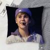 Federa Decorativa Quadrata Stampata Double Face di Justin Bieber per Divano Soggiorno Arredamento Casa