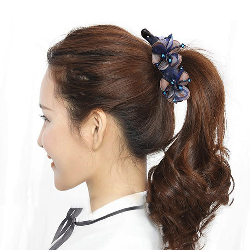 Flower Hair Clip Ponytail Holder Durable Long Lasting Strong Hold Braiders Non Slip French Barrettes Updo Claw Clip