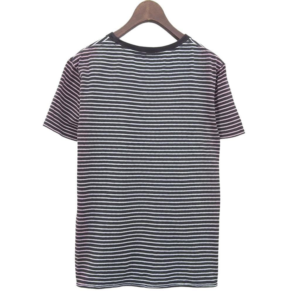 Saint Laurent Paris Gradient Stripe T-Shirt, Women's, White X Black, Size XS, 644057, 2020 Tops XS White / blackUsed