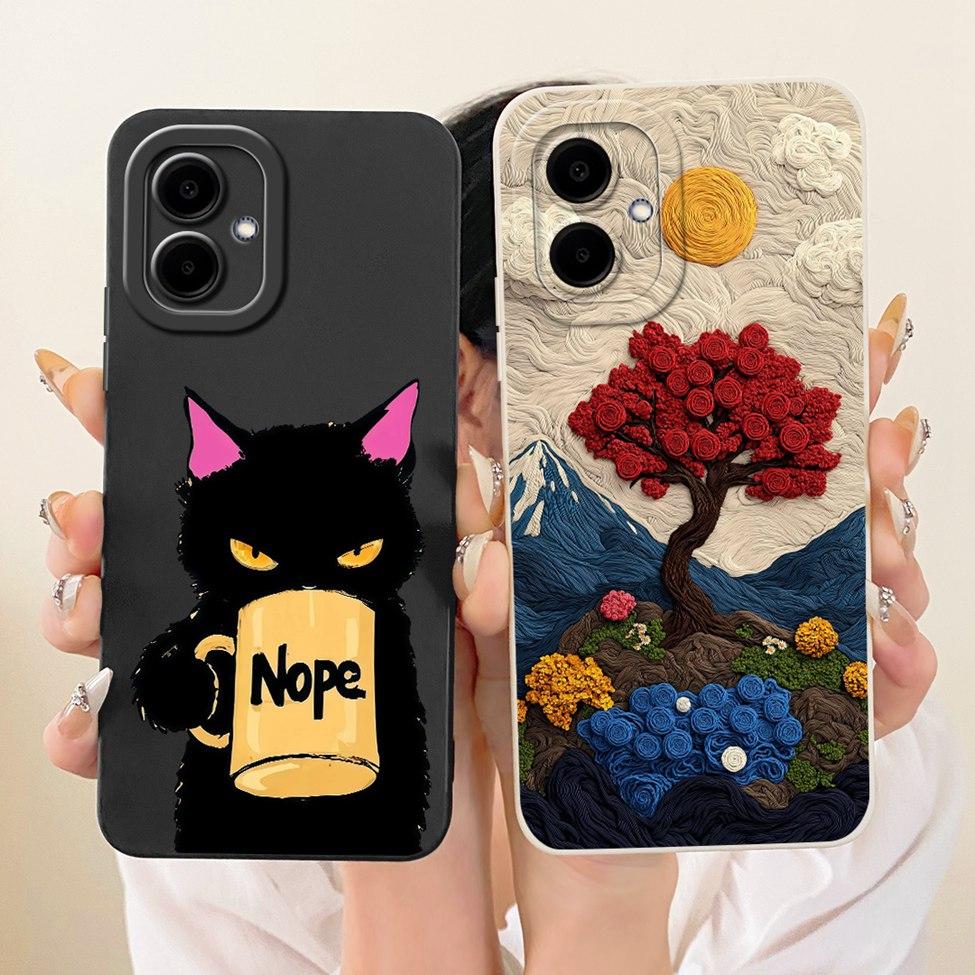 Case For Samsung Galaxy A06 4G SM-A065F SM-A065M Cover For Samsung A06 4G Casing Silicone Luxury Fashion Kawaii Cute 2D Painted