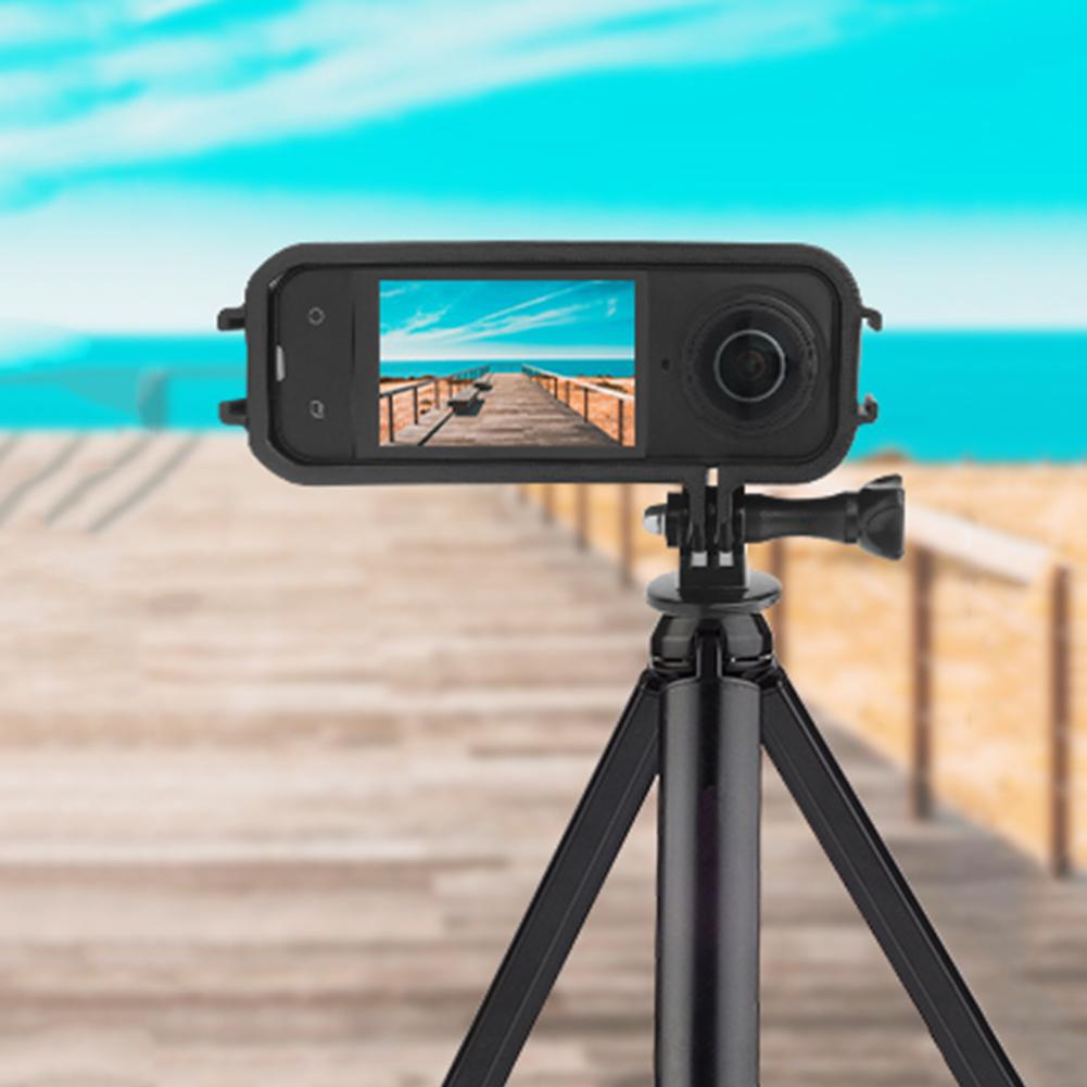 Rabbit Cage with Cold Shoe Mount Action Camera Frame Expansion Bracket for Insta360 X5 Camera Accessories