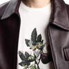 Emporio Armani Cotton Fitted Short Sleeve Round Neck Plant Print T-Shirt Men tops Starlight-White EM003829-AF19418-U0005