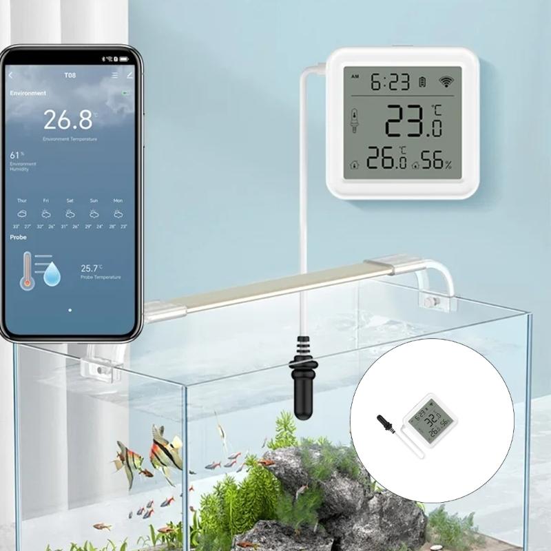 Accuracy Wireless Hygrometer Thermometers with External Probes ABS Housing Device for Laboratories Greenhouses Offices