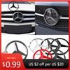 Heißer Autoaufkleber Auto Frontgrill Abzeichen Abdeckung Emblem ABS Aufkleber für Mercedes Benz AMG A B C D M S R G Klasse GLK GLA CLA GLB GLC