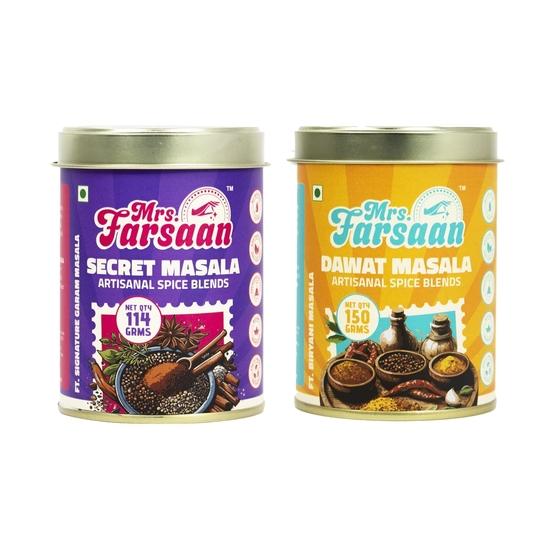 

Mrs.Farsaan s Ultimate North Indian Combo | Signature Garam Masala + Authentic Biryani Masala | 14-Ingredient Garam Masala Blend