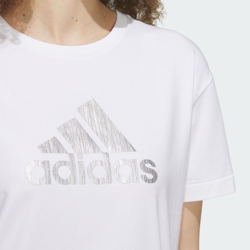Adidas Drop Shoulder Sleeve T Shirt Women's White IP7086