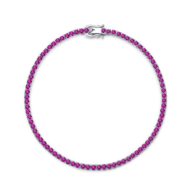 

Женский теннисный браслет Longlongjin из стерлингового серебра 925 пробы с инкрустацией цирконами 19 cm