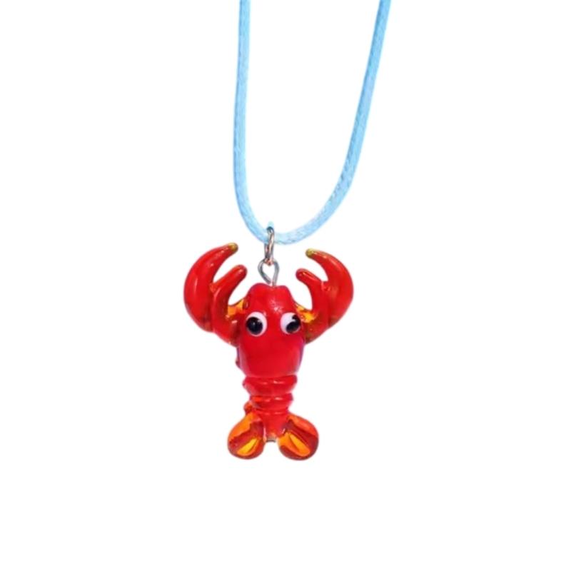 

Fish Glaze Pendant Necklace Adjustable Chain Necklace Unique Fish Necklace Rope Necklace for Casual or Formal Wear красный