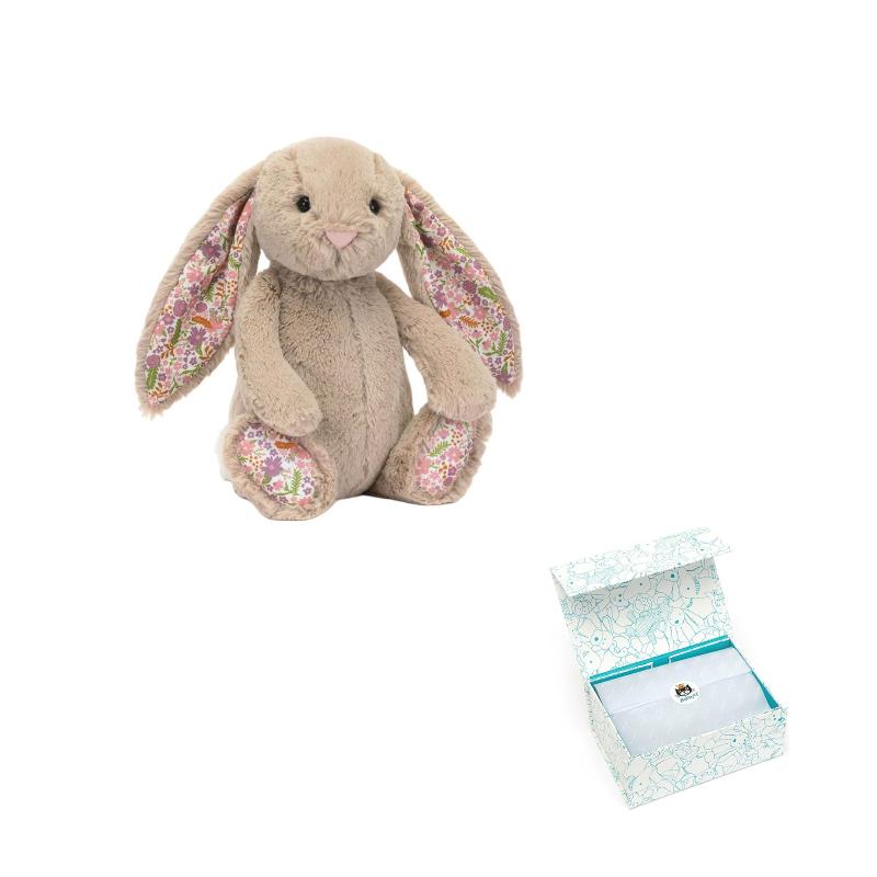Jellycat Easter Series Petals Floral Bonnie Rabbit Cute Doll Plush Doll Sitting Height 15cm/23cm/38cm Height