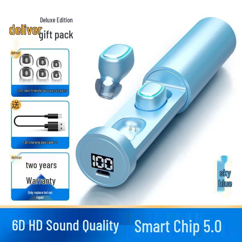

5.4 Wireless Bluetooth Earbuds, True Wireless In-Ear, Dual Ear Sport, High-Quality Sound, Universal Compatibility with Mobile Phones.