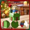 Miniature Chrismas Dog Figurine Collectible Decorative Christmas Decorations Resin Sculpture for Indoor Home Decor Xmas Desktop