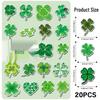 20 Four-Leaf Clover Cartoon Magnetic Fridge Stickers - Set of 20 Decorative Magnets