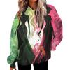 Women's Casual Fashion Witch Print Long-Sleeve Hooded Sweatshirt With Pockets
