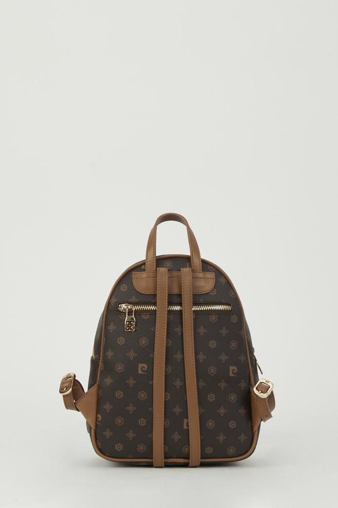 Original Pierre Cardin Coffee Monogram Luxury Backpack Coffee Monogram Women's Backpack