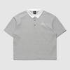 UMBRO Crispy Taslan Pique Collared Short Sleeve T-Shirt Gray (Uq223Cts59)
