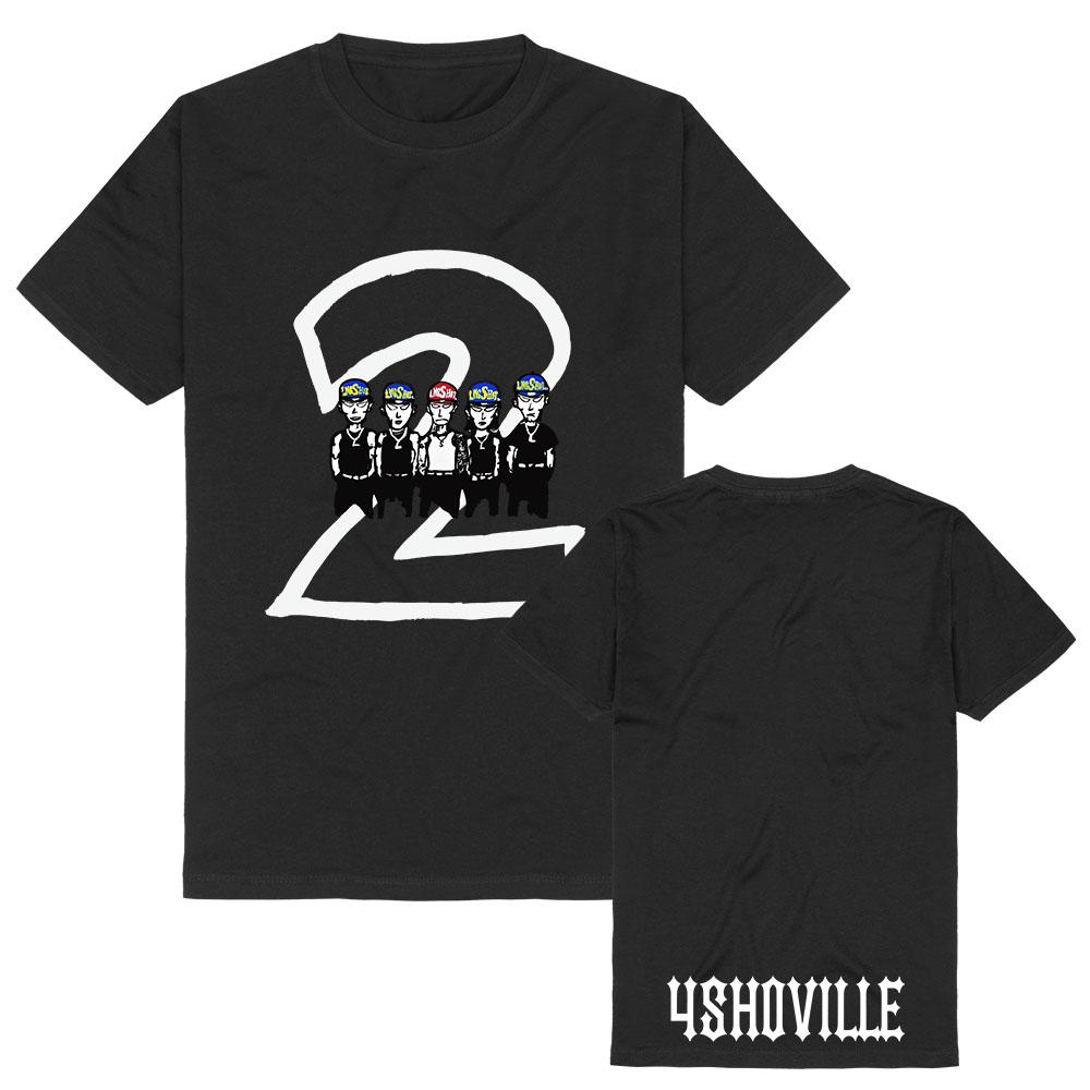 LNGSHOTT 4SHOBOIZ Vol. 2 4SHOVILLE Tee Korean Band Design Print T-shirt Short Sleeve Cotton Women Men Tshirts Summer Unisex Top
