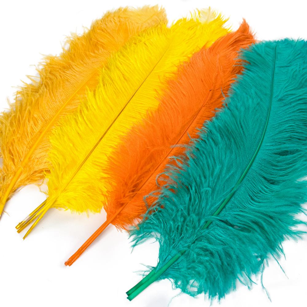 10PCS Big Ostrich Feathers 15-60cm for DIY Craft Wedding Table Center Decor Ostrich Plumas Carnival Party Stage Accessories Bulk