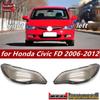 Compatible Headlight Cover for Honda City 2012-2015 & Civic FD, CIVIC Light Shell, Coffee Color.