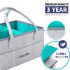 Durable and reliable diaper storage foldable storage baby storage diaper baby small items gray baby baby car travel storage bag case, box, bag,