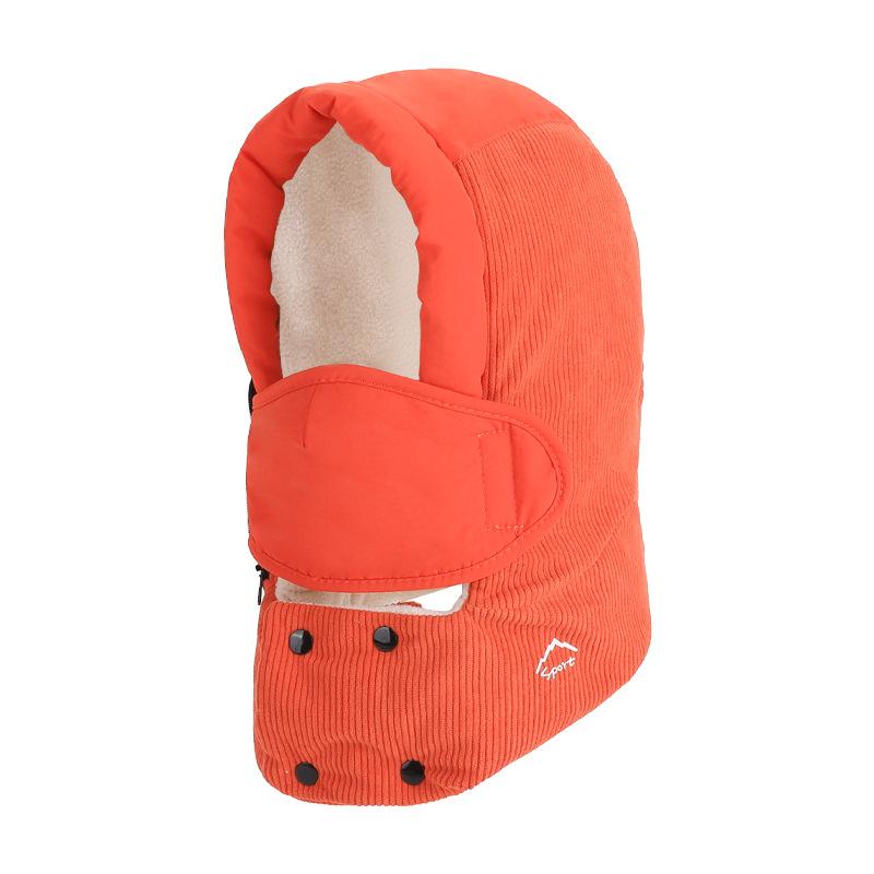 Children's Hat Winter Boys Girls Outdoor Velvet Warm-Keeping Bomber Hat Mask Scarf All-In-One Hat