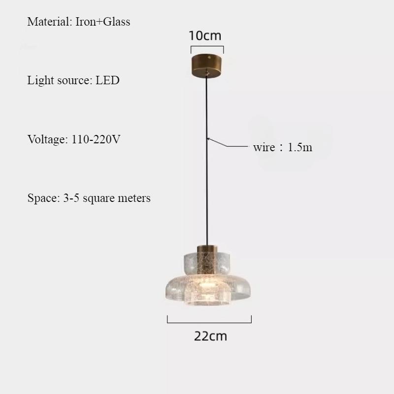 

Современный простой треснувший стеклянный подвесной светильник, роскошный торговый центр, кофейня, люстра, скандинавская спальня, украшение зала заседаний Warm White