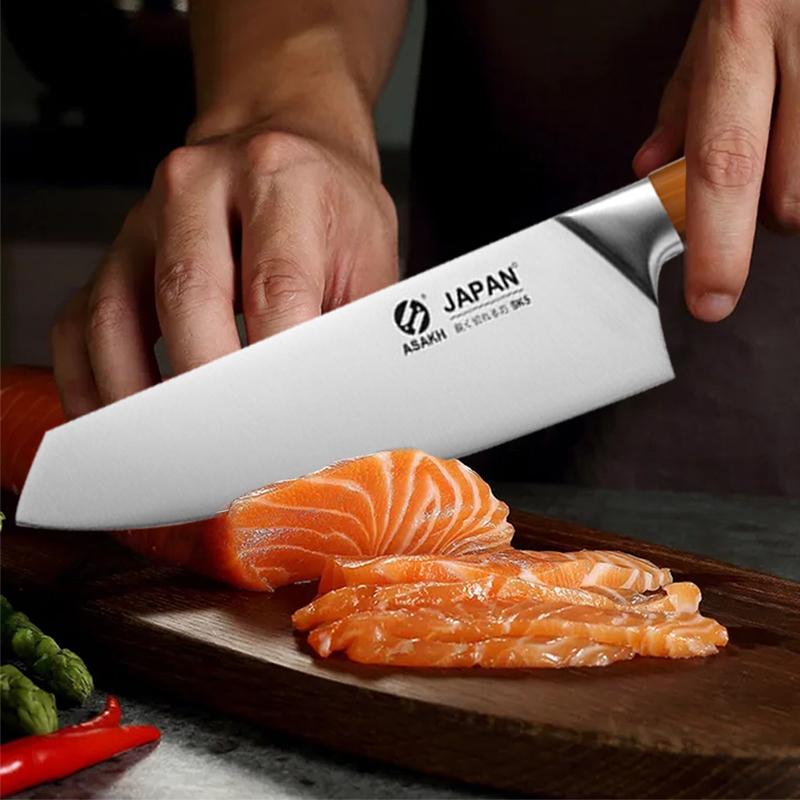 WXCOO Professional Japanese Kitchen Knife Fruit Peeler Utility Knife Stainless Steel Fish Fillet Knife Meat Cleaver Cooking Tool