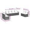 VidaXL Salon de Jardin avec Coussins 8 pcs, Canapés de Terrasse, Ensemble de Meubles de Patio, Mobilier d'Extérieur, Noir 3227567
