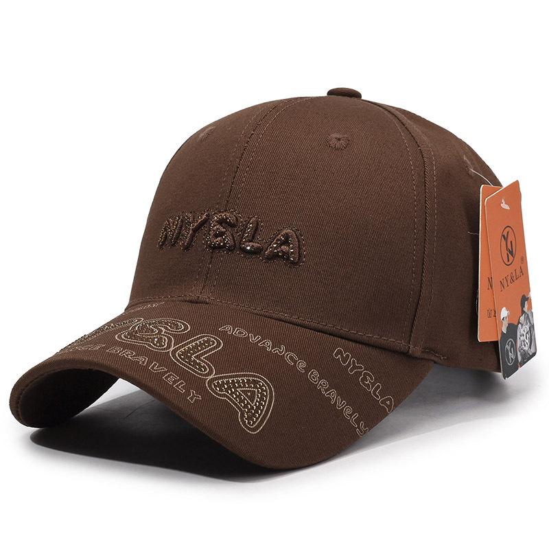 New Embroidery Ball Baseball Cap Sports Sunscreen Men's and Women's Sun Hats Breathable Versatile Casual Duck Tongue