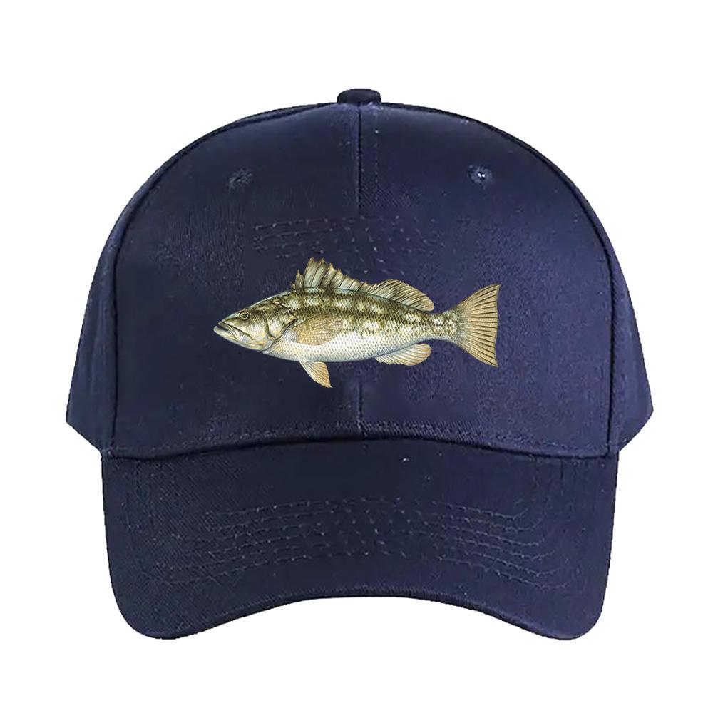 Seabass Shaped Caps Summer Adult Baseball Cap Adjustable with Curved Brim Duckbill Hat Protection Sun Hats Casual