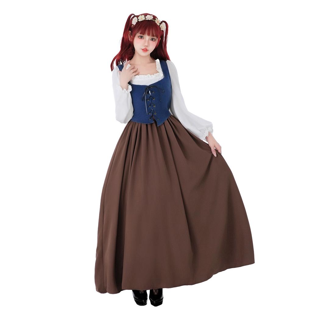 Robe médiévale Renaissance européenne et américaine vêtements de spectacle Oktoberfest Jupe Dirndl bavaroise