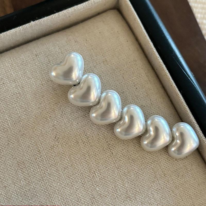 Super Cute Sweet Heart Duckbill Clip Fashion Lovely Women Girls Bangs Side Hairpin Korean Simple Metal Hair Styling Accessories