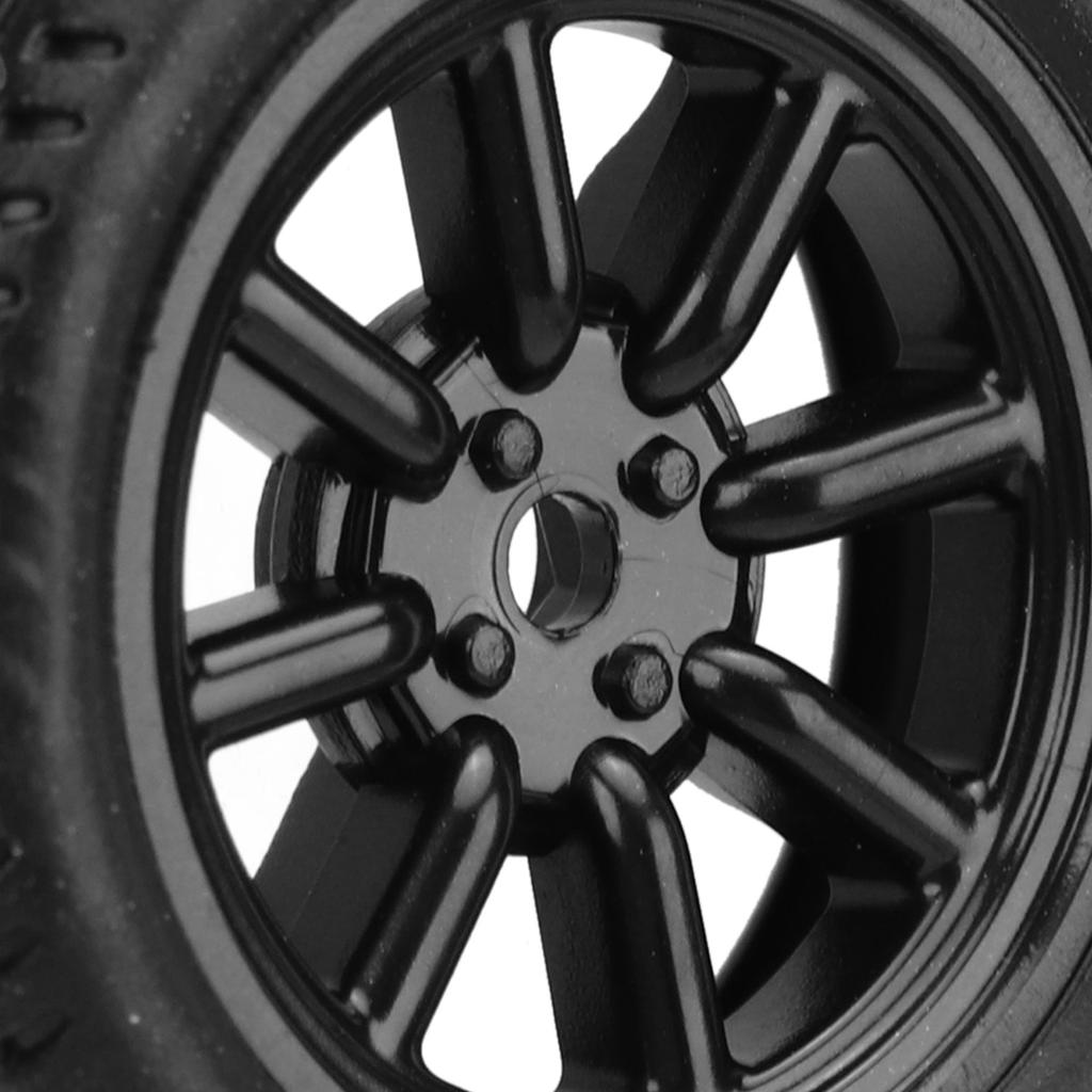 4 Pcs RC Car Tires LA0017 A86 Black 1cm Width 3cm Diameter Rubber Tire Replacement Part for LD?A86 Remote Control Car