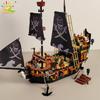Moc Medieval Pirate Vikinged Ship Ocean Adventure Navigation Boat Building Blocks Education Kid Bricks Toy For Adult