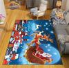 Christmas Rug  Santa Playroom and Bedroom Plush Carpet Non-slip  Soft Play Mat Bed Area Rug Parlor Decor