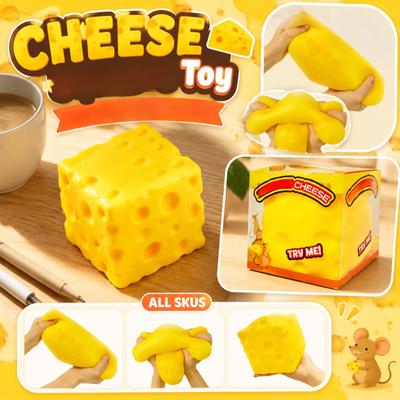 1pc Cheese Scented Stress Relief Toy Soft Squishy Slow Rising Foam Cube Sensory Fidget Toy for Anxiety and Focus Relief
