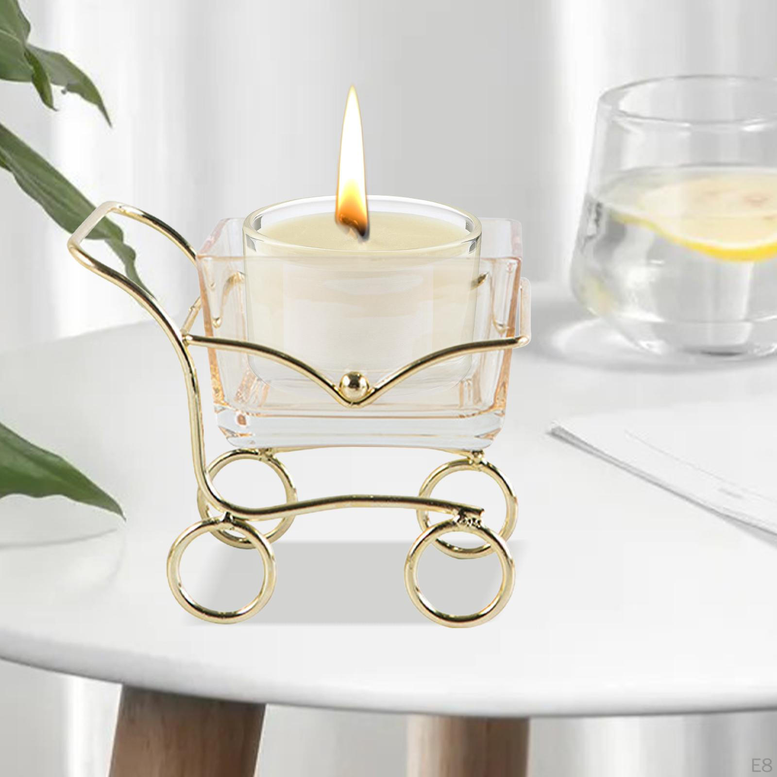 Подсвечник Поднос Чайная Подставка Современный Металлический Подсвечник White Ceramic — фото 7