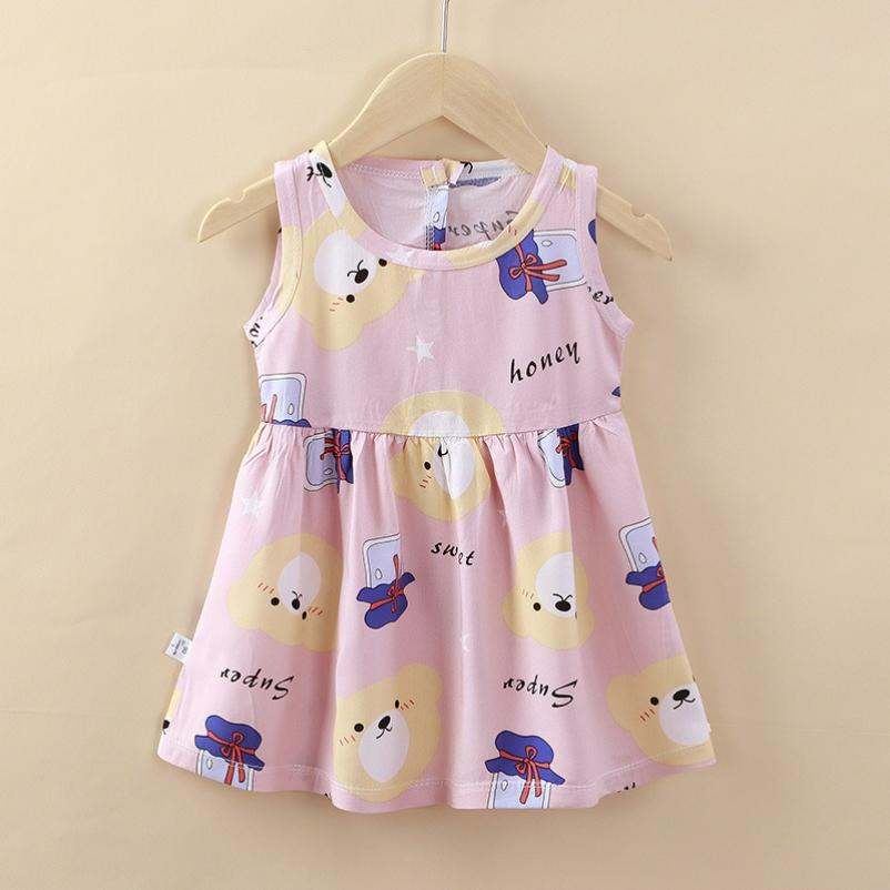Children's Clothing Summer Children's Skirt Girls Cotton Silk Skirt Baby Dress Princess Dress Vest Skirt Baby Clothes Treasure