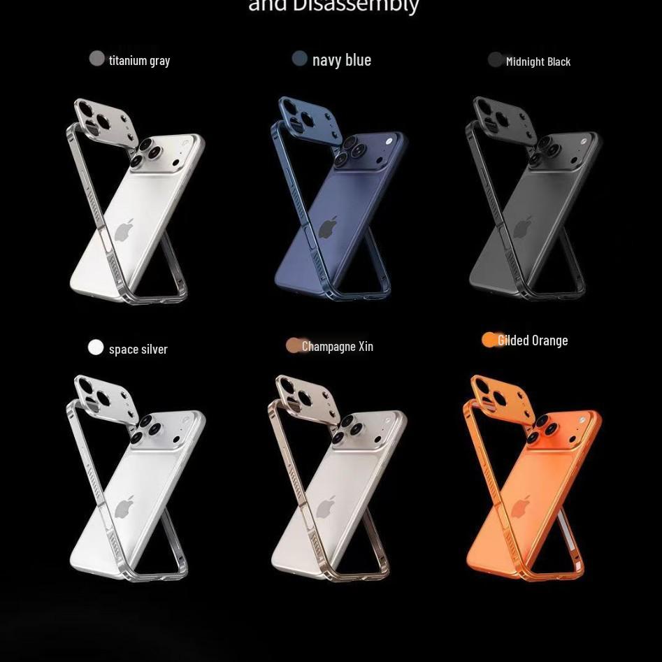 Apple iPhone 15 Pro Max Metallrahmen mit Objektivabdeckung Hülle