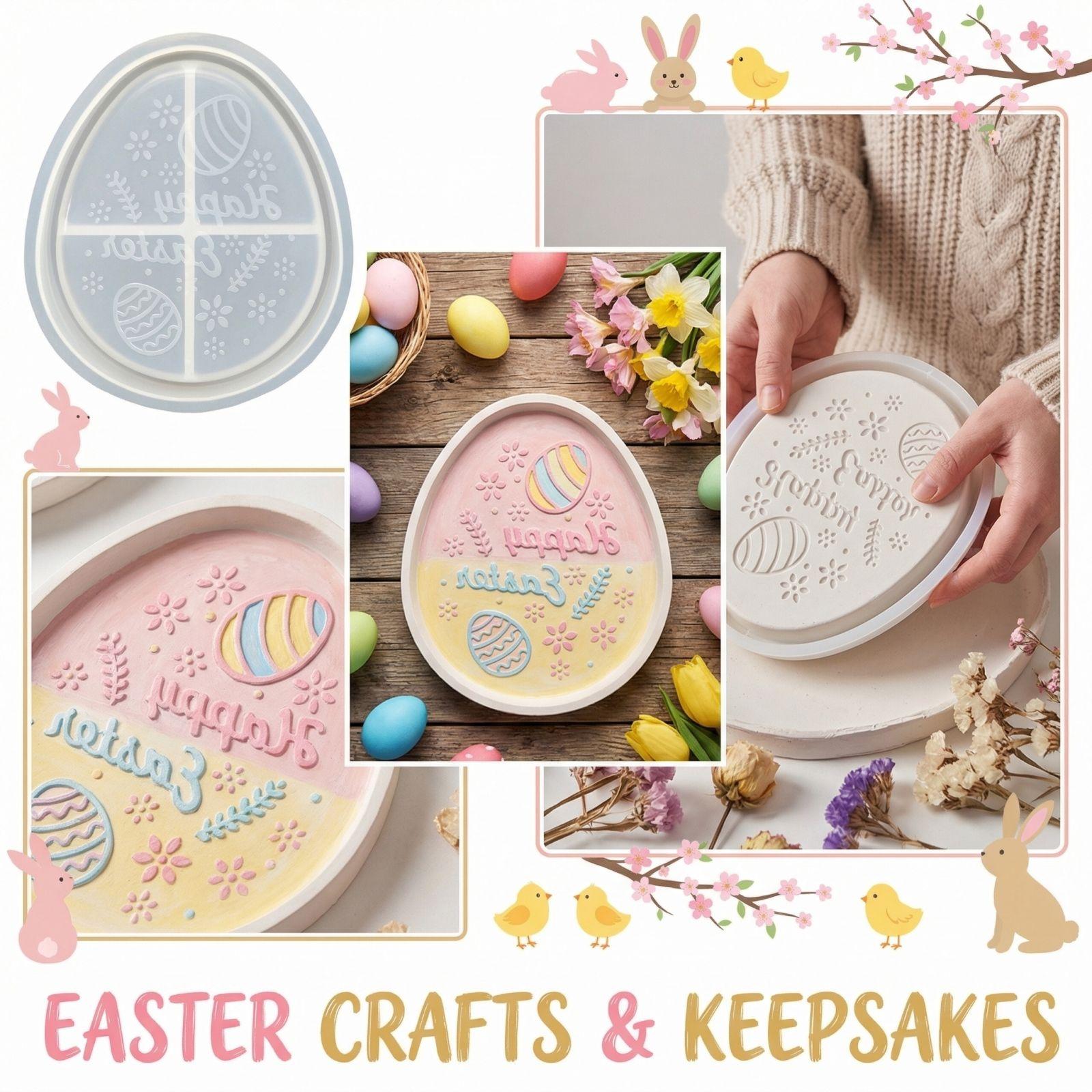 

Easter Decorative Tray Gypsum Mold One Size