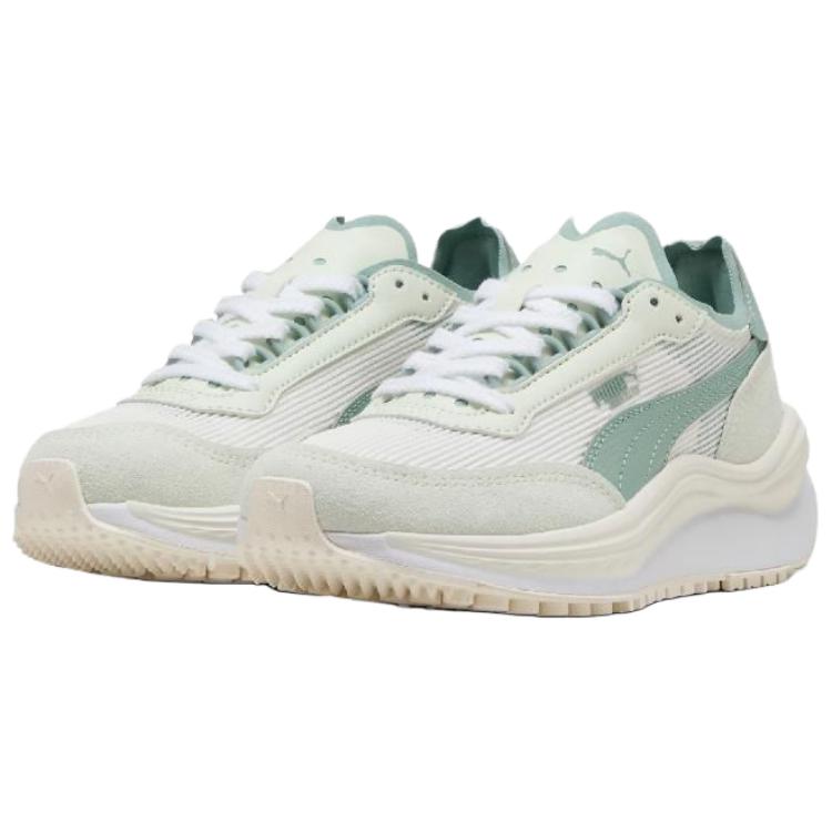 PUMA Unisex White Green RIDER ELITE Low Top Casual Shoes 402922-03