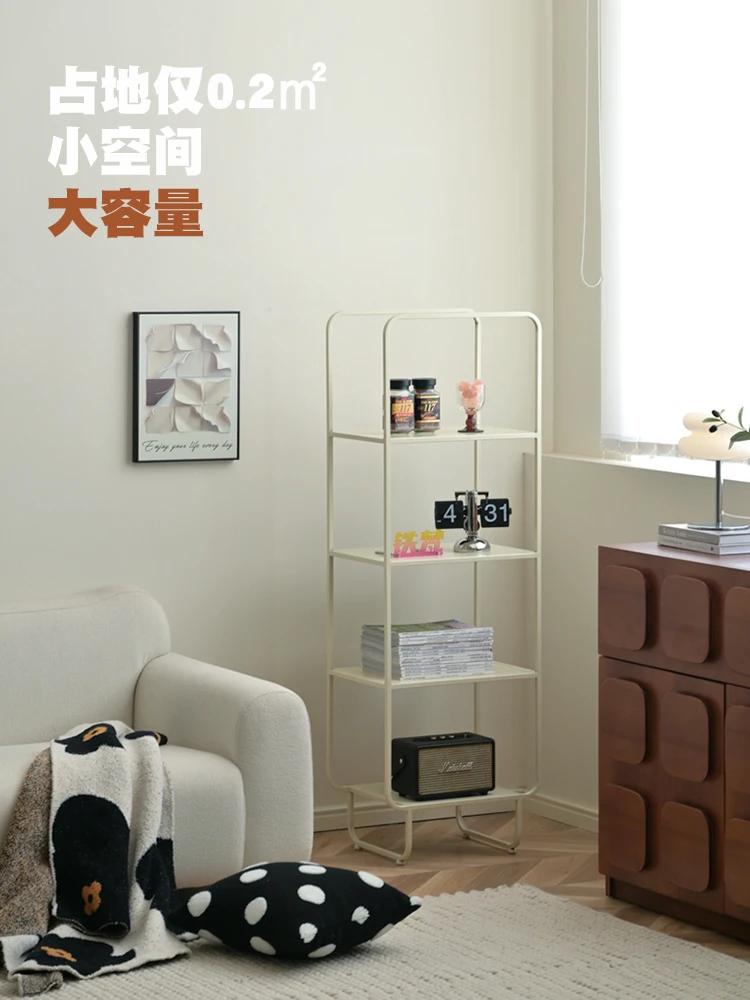 Tiefan Iron Art Bookshelf Integrated Floor to Floor Storage Rack Small Bookshelf Corner Stand Wall Narrow Cabinet Corner Stand