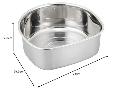 Wahei freiz D-Shaped Washtub with Rubber Feet, Water Wash, Soaking Wash, SUI Gut SUI-6049