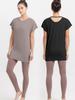 Loopa Dolman Yoga Hot Sports Short Skin Size M V-Neck Tee, Wear, Yoga, Top, Sleeve, Beige,