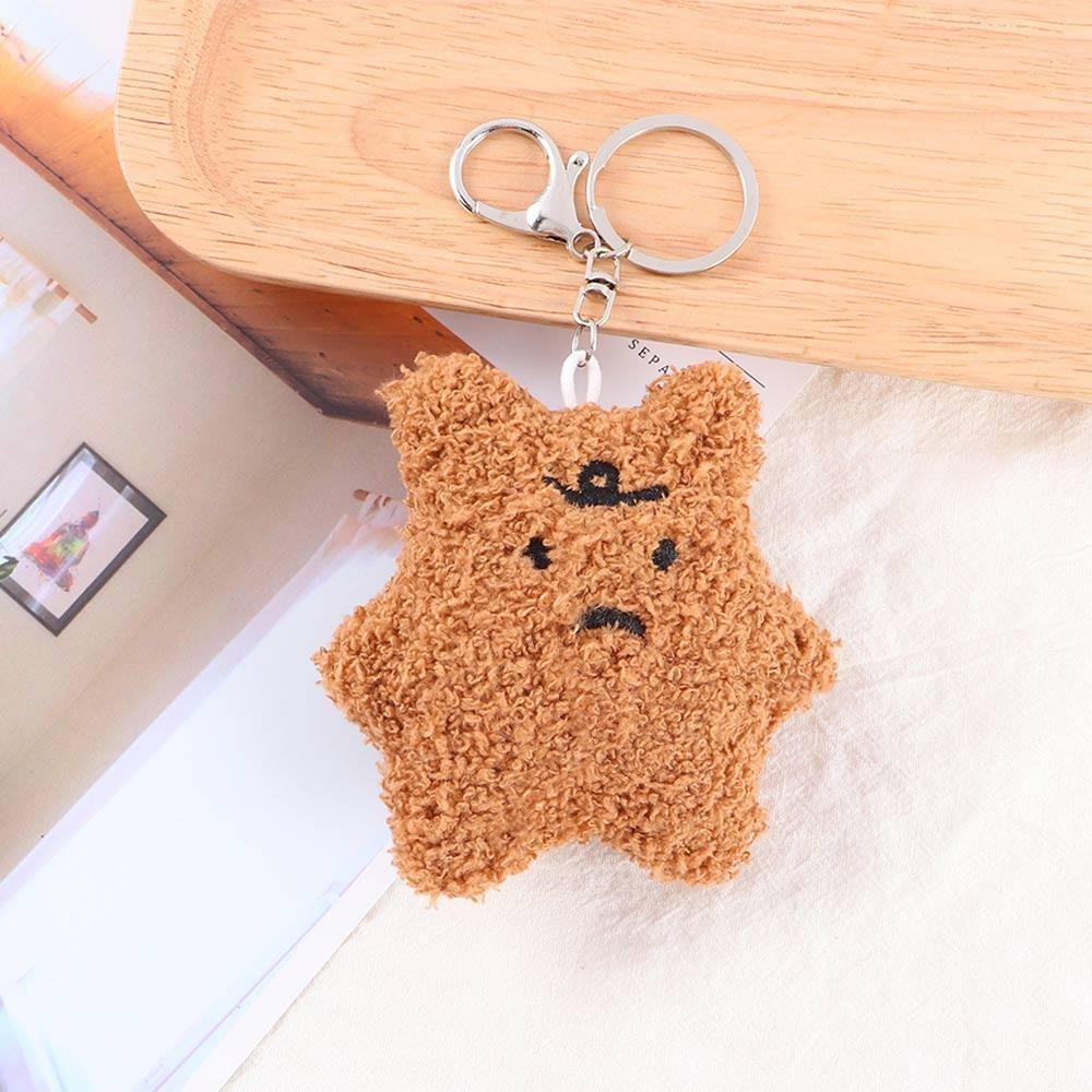 Keychain Toy Doll Ins Bear Car Key Ring Plush Keychain Plush Doll Frustrated Bear Plush Keyring