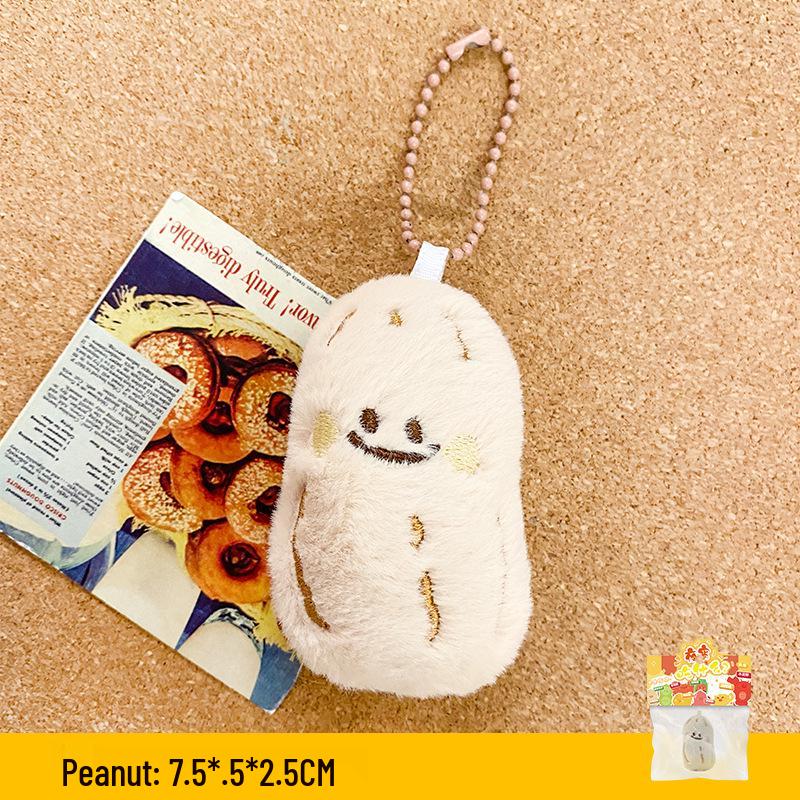 Plush Food Doll Charms: Cute Keychain Ornaments with Squeaky Small Dolls
