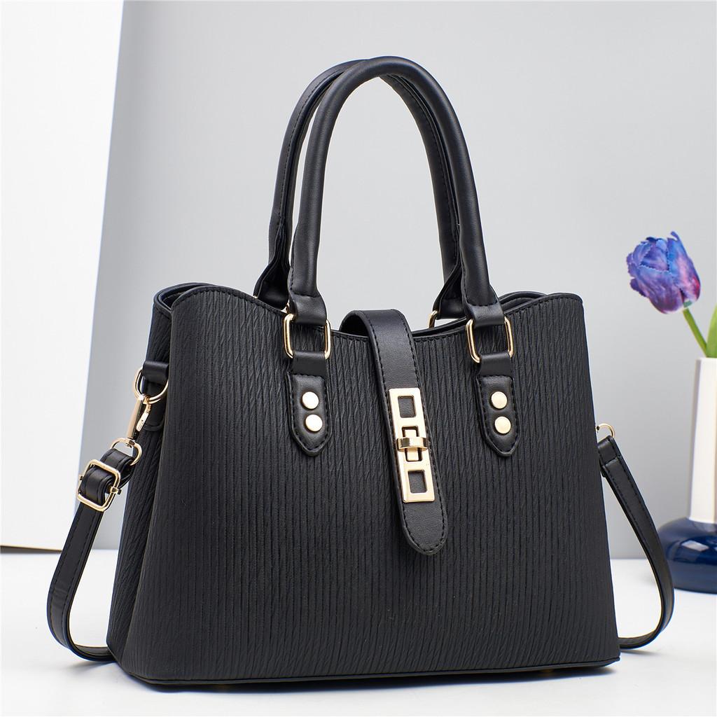 

Capacity Stylish Large Womens Handbag For Autumn Winter With Chic Design In Black Burgundy And